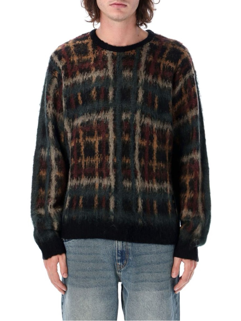 Dime- Dime Black Plaid Mohair Knit Sweater